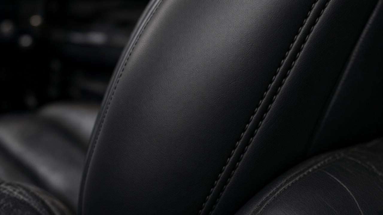 Illustrative placeholder: leather seat after repair